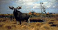 Friedrich Wilhelm Kuhnert - Elks In A Marsh Landscape